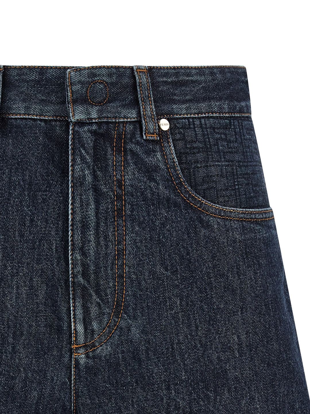 Fendi blå bomullsbermudashorts