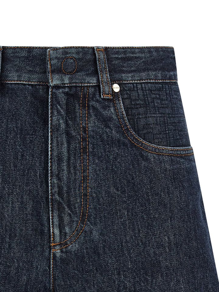 Fendi blå bomullsbermudashorts