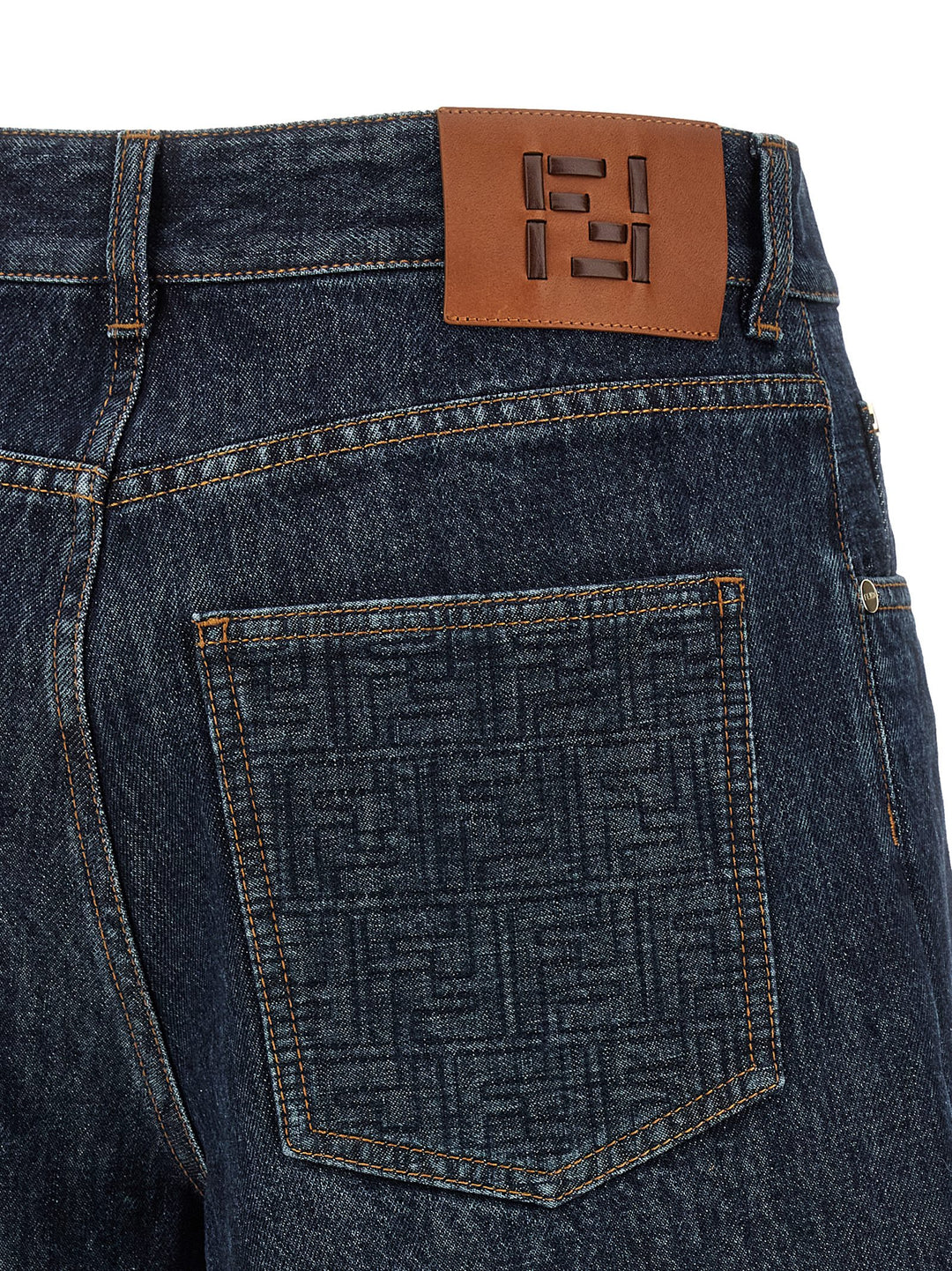 Fendi blå bomullsbermudashorts