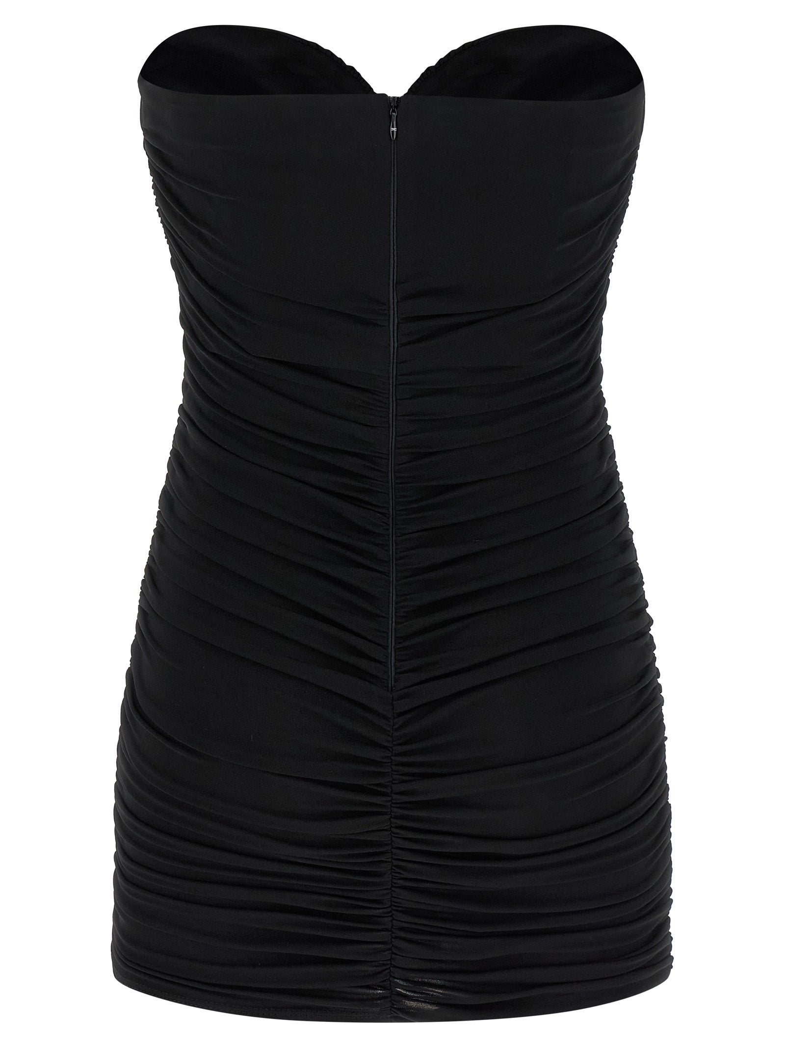 Black Viscose Short Dress