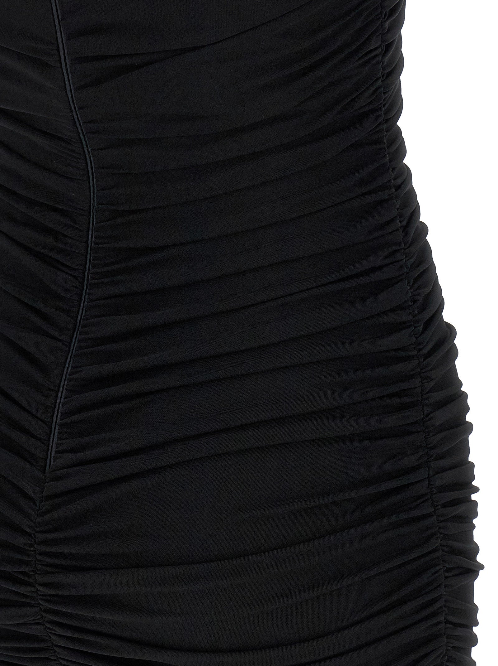 Black Viscose Short Dress