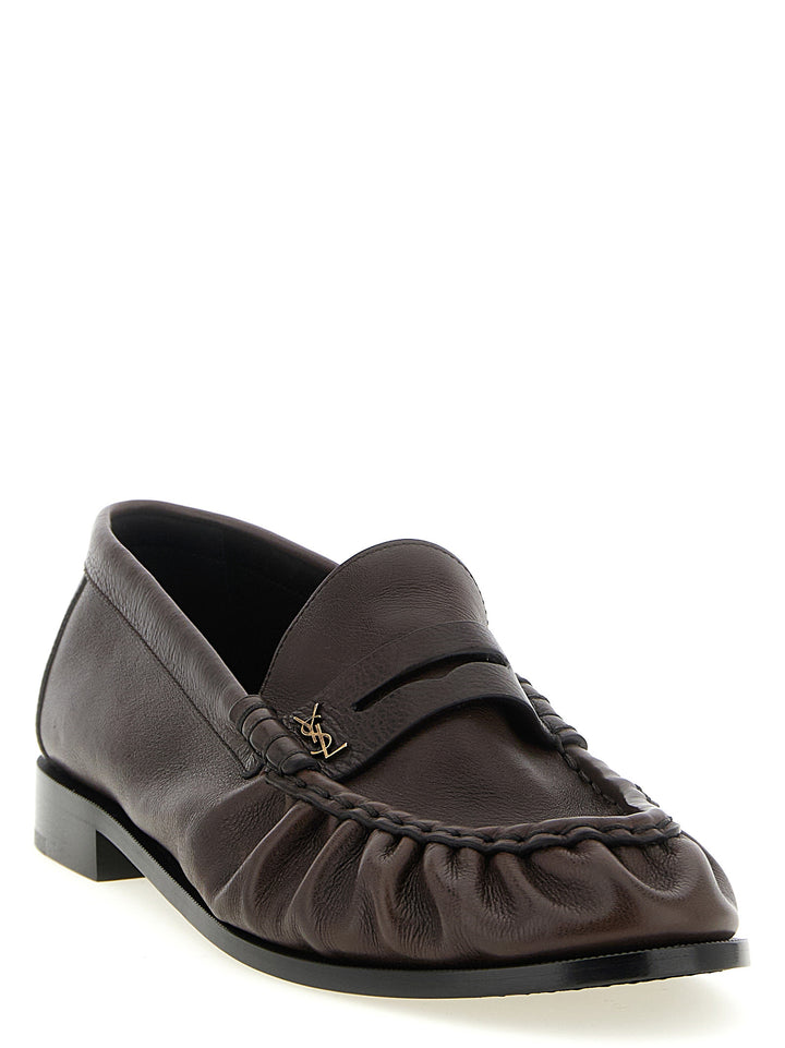 Saint Laurent Brune Kalveskinn Loafers