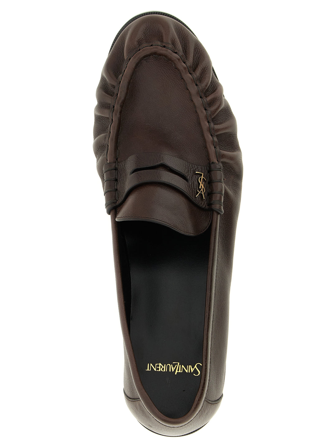 Saint Laurent Brune Kalveskinn Loafers