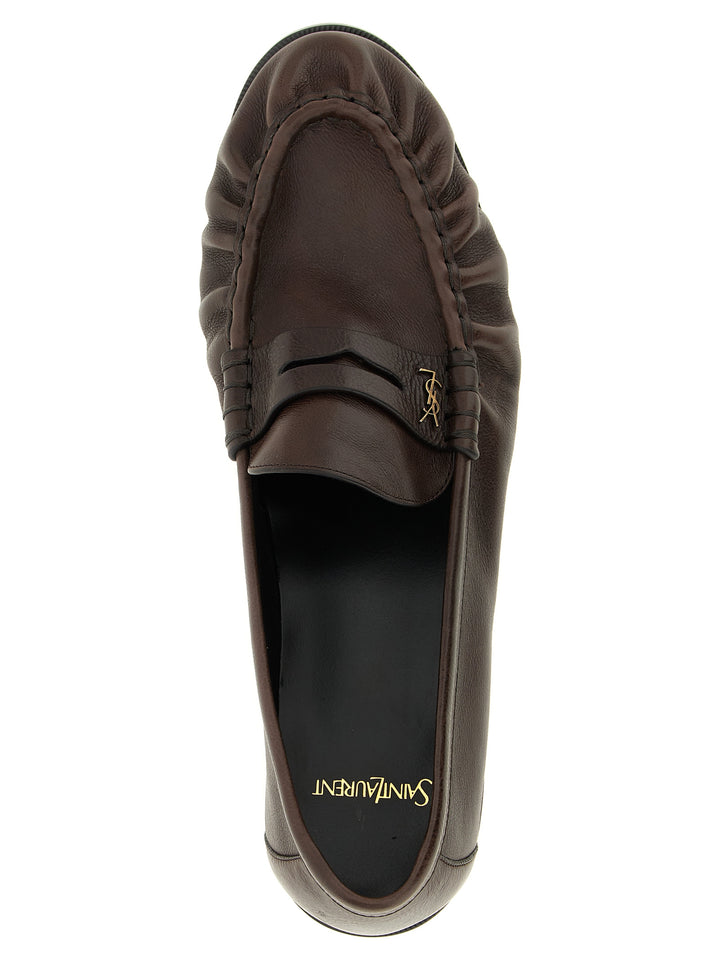 Saint Laurent Brune Kalveskinn Loafers