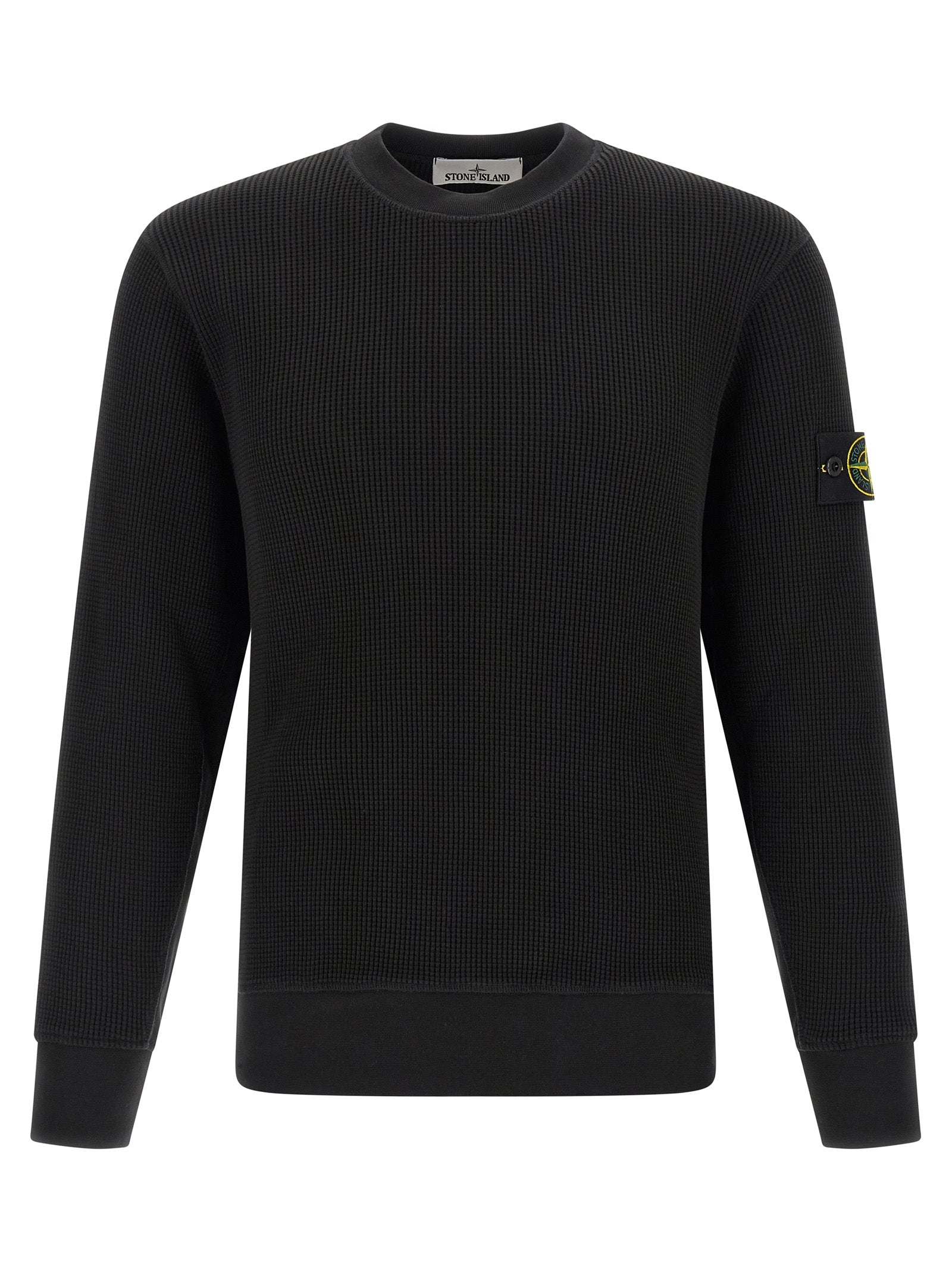 Stone Island Black Cotton Sweatshirt