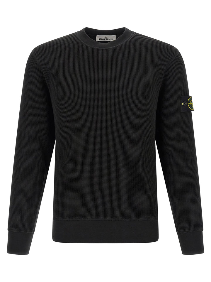 Stone Island Svart Bomullsgenser