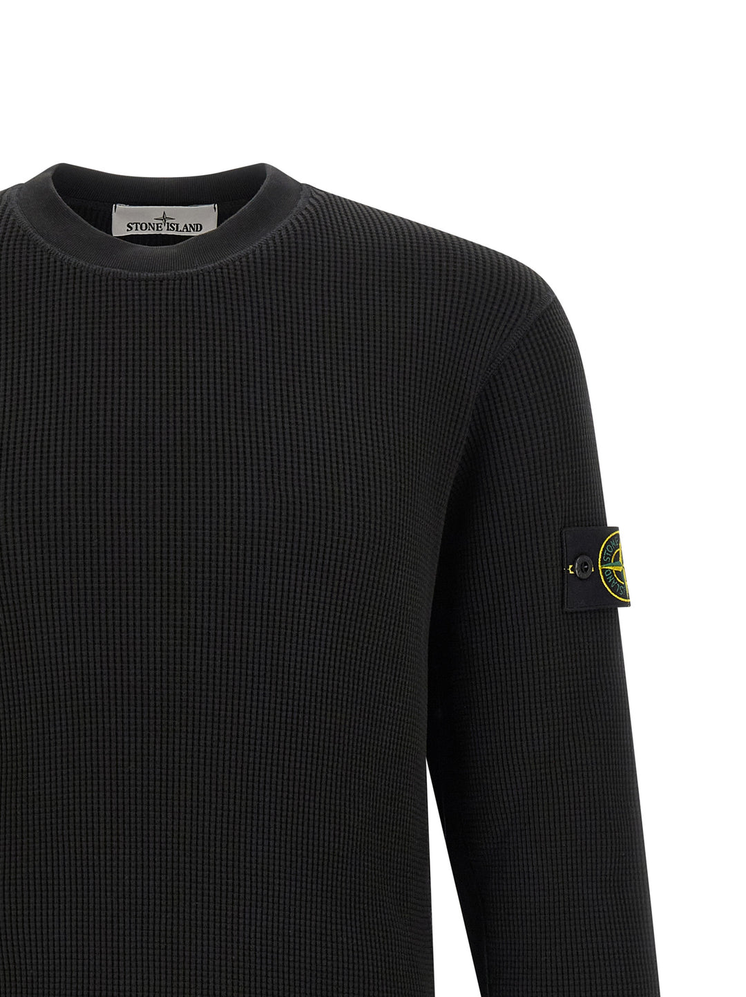 Stone Island Svart Bomullsgenser