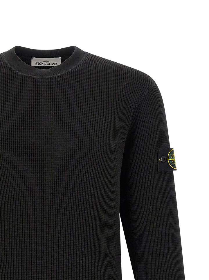 Stone Island Svart Bomullsgenser