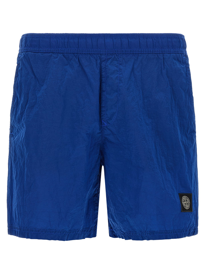 Stone Island blå polyamid badeshorts