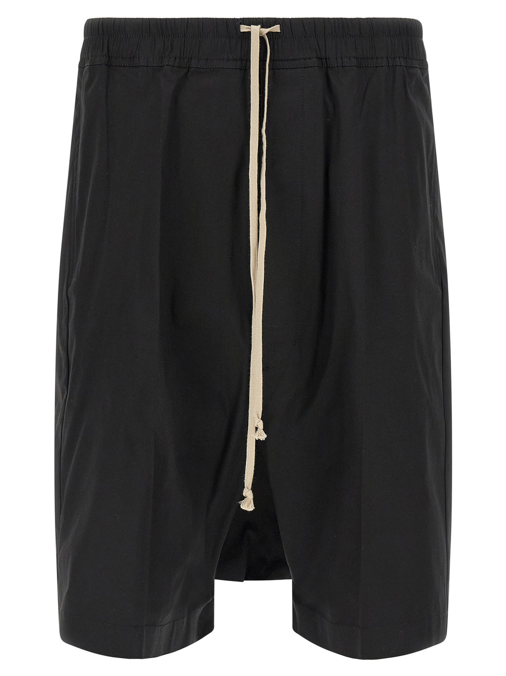 Rick Owens Black Cotton Bermuda Shorts
