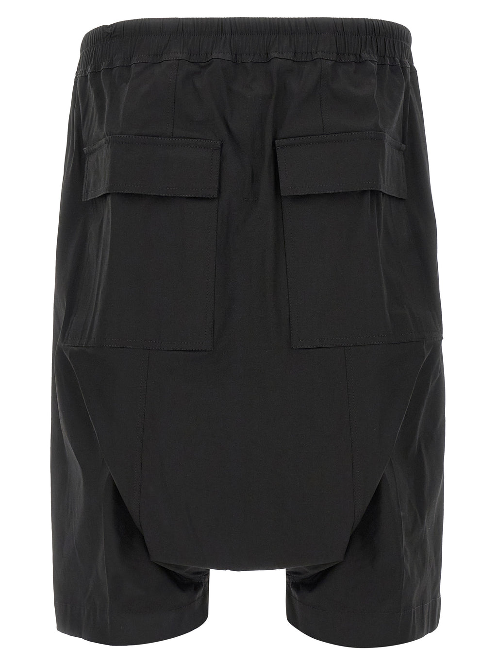 Rick Owens Black Cotton Bermuda Shorts