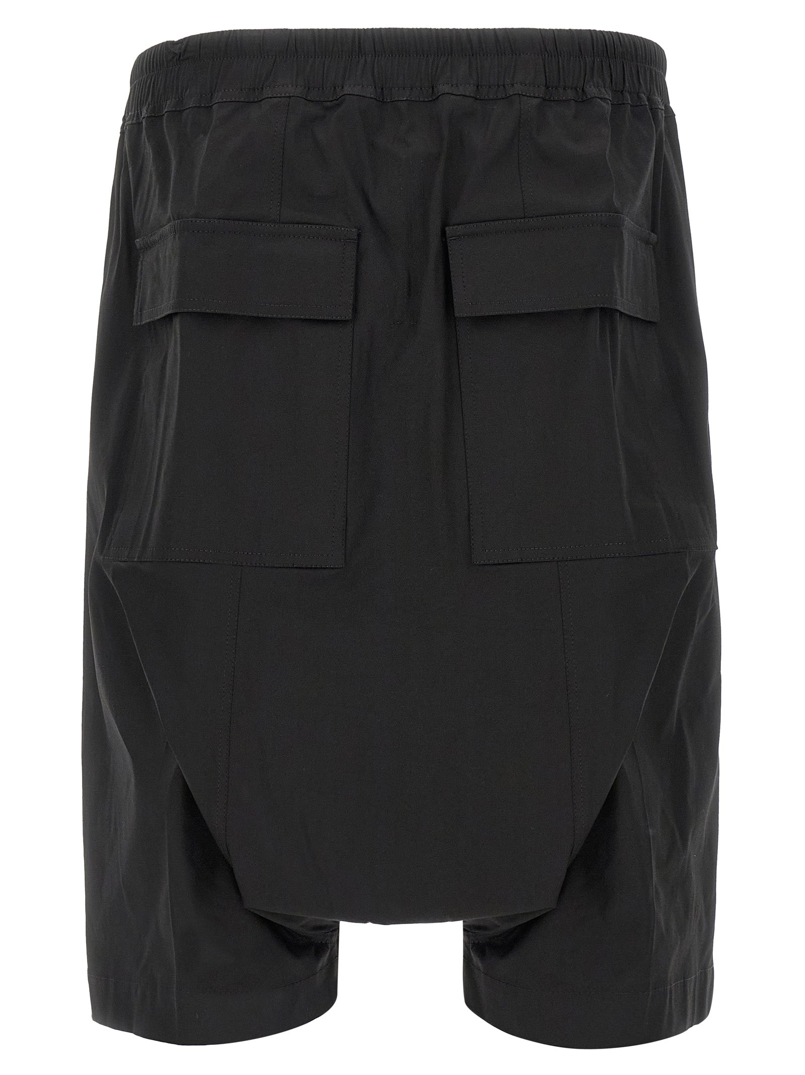 Rick Owens Black Cotton Bermuda Shorts
