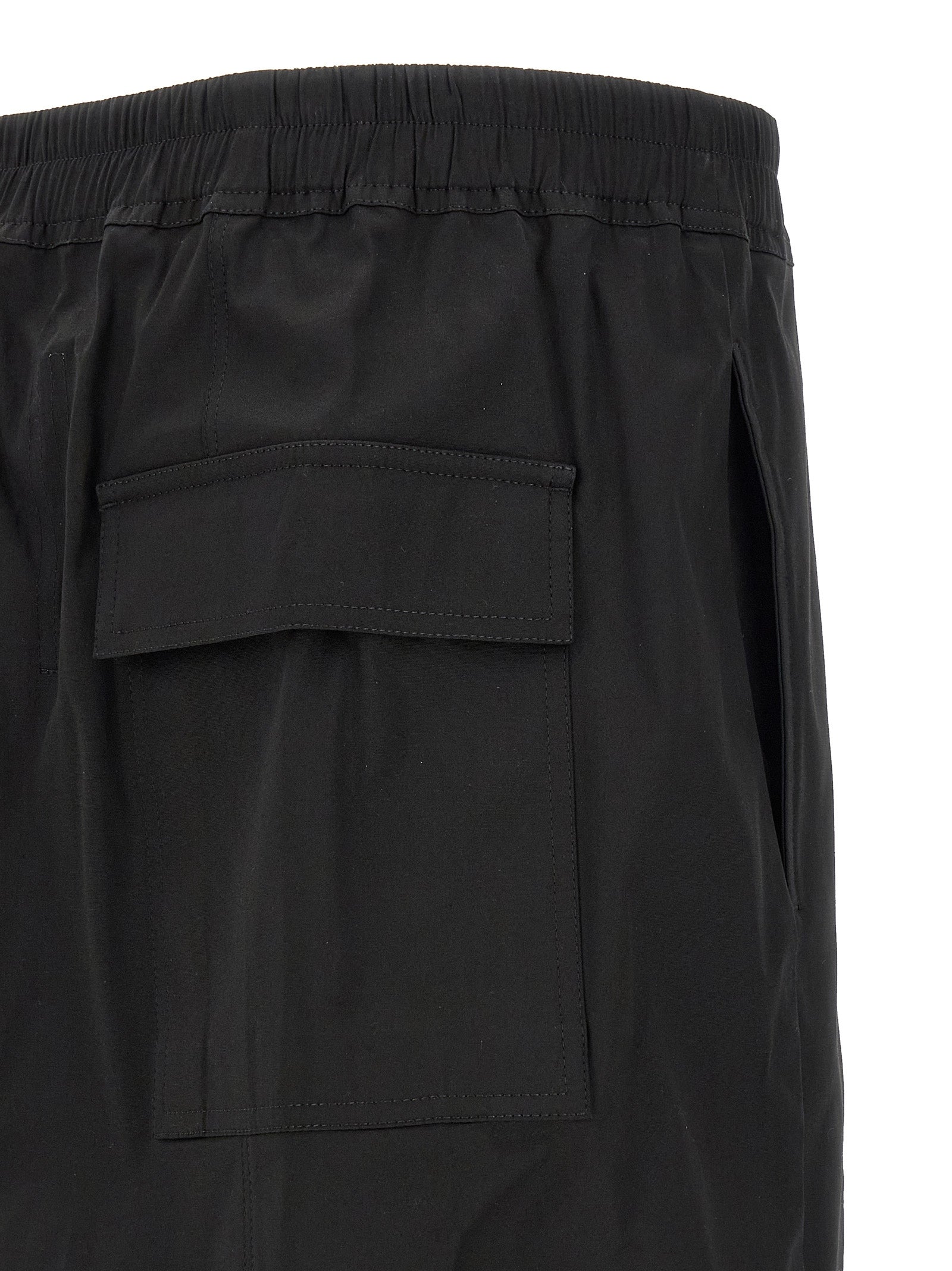 Rick Owens Black Cotton Bermuda Shorts