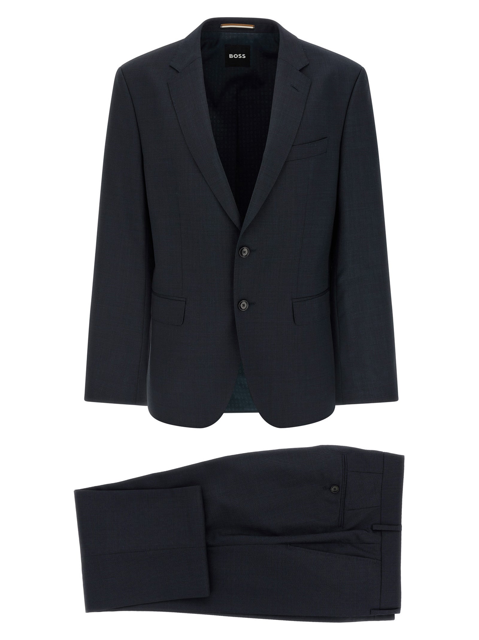 Hugo Boss Blue Virgin Wool Two-Piece Suit
