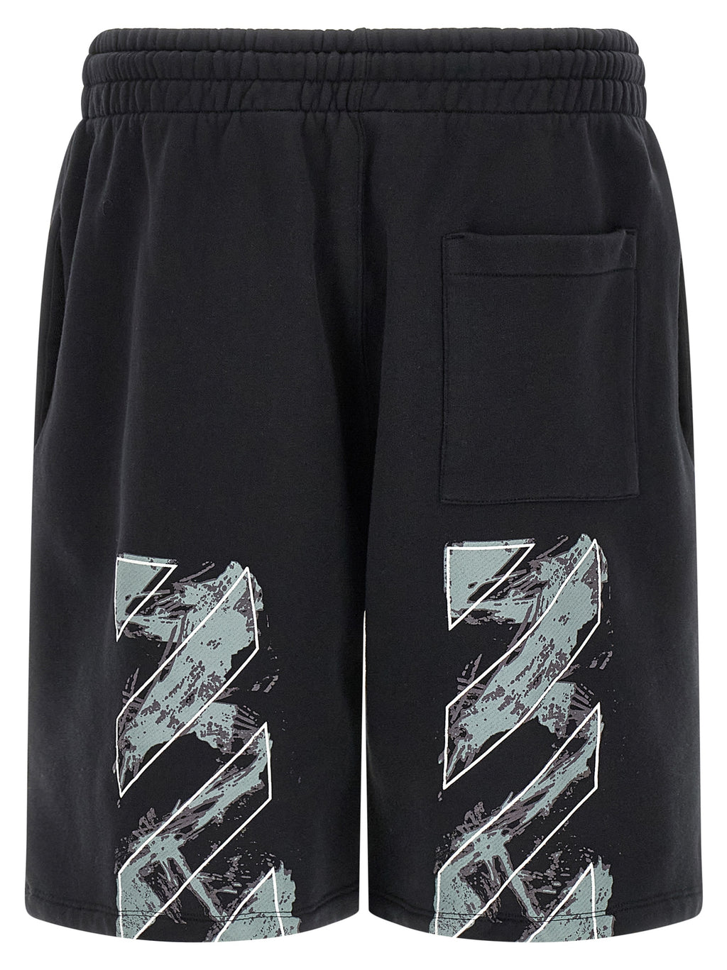 Off-White Black Cotton Bermuda Shorts