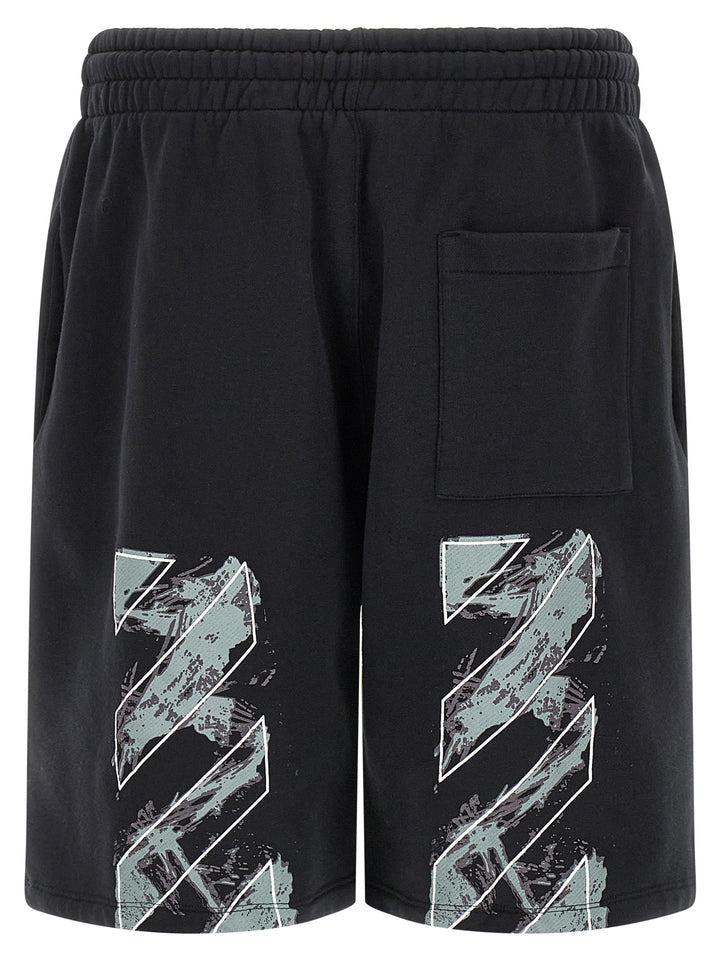 Off-White Bermuda-shorts i svart bomull
