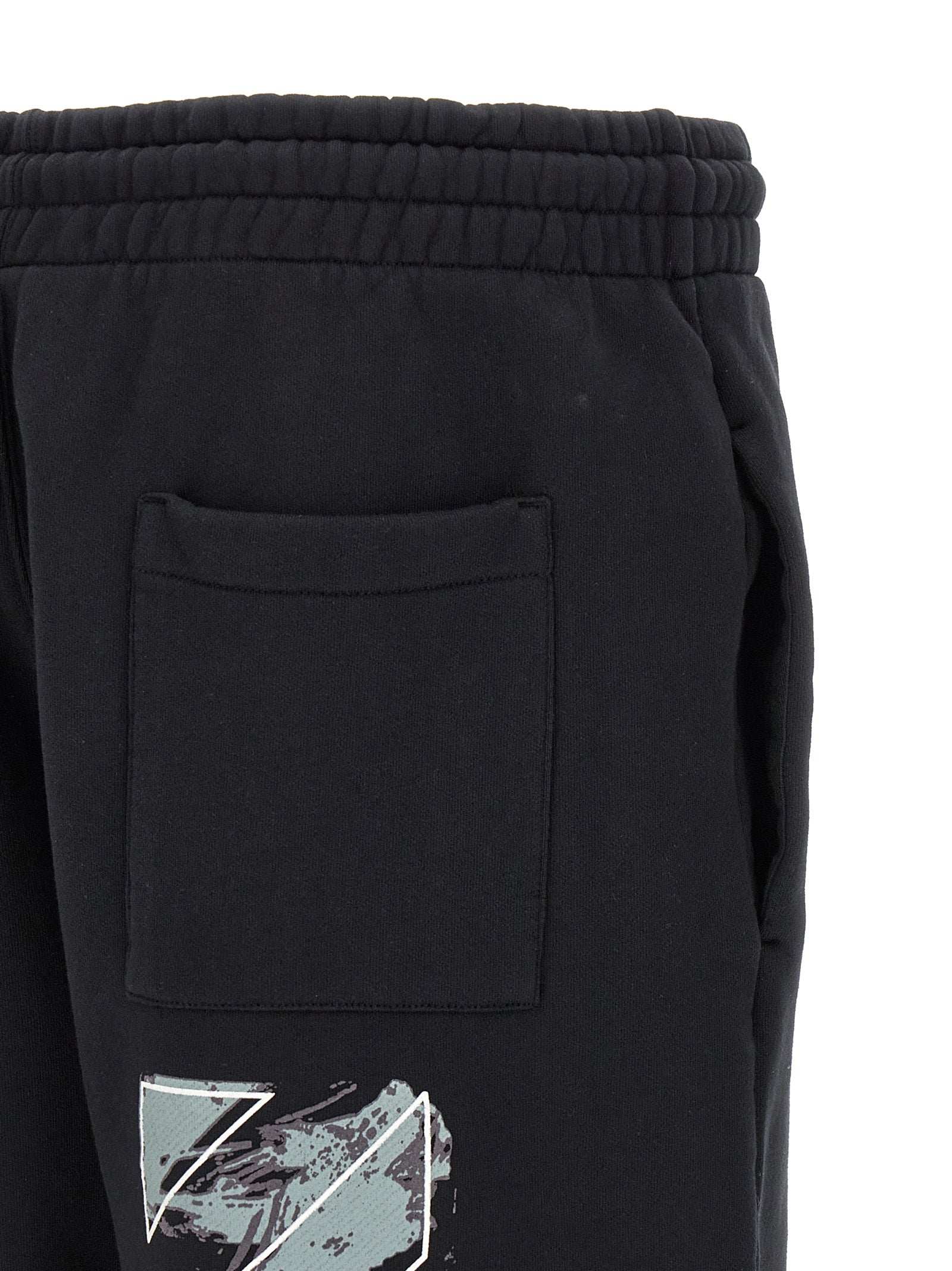 Off-White Black Cotton Bermuda Shorts
