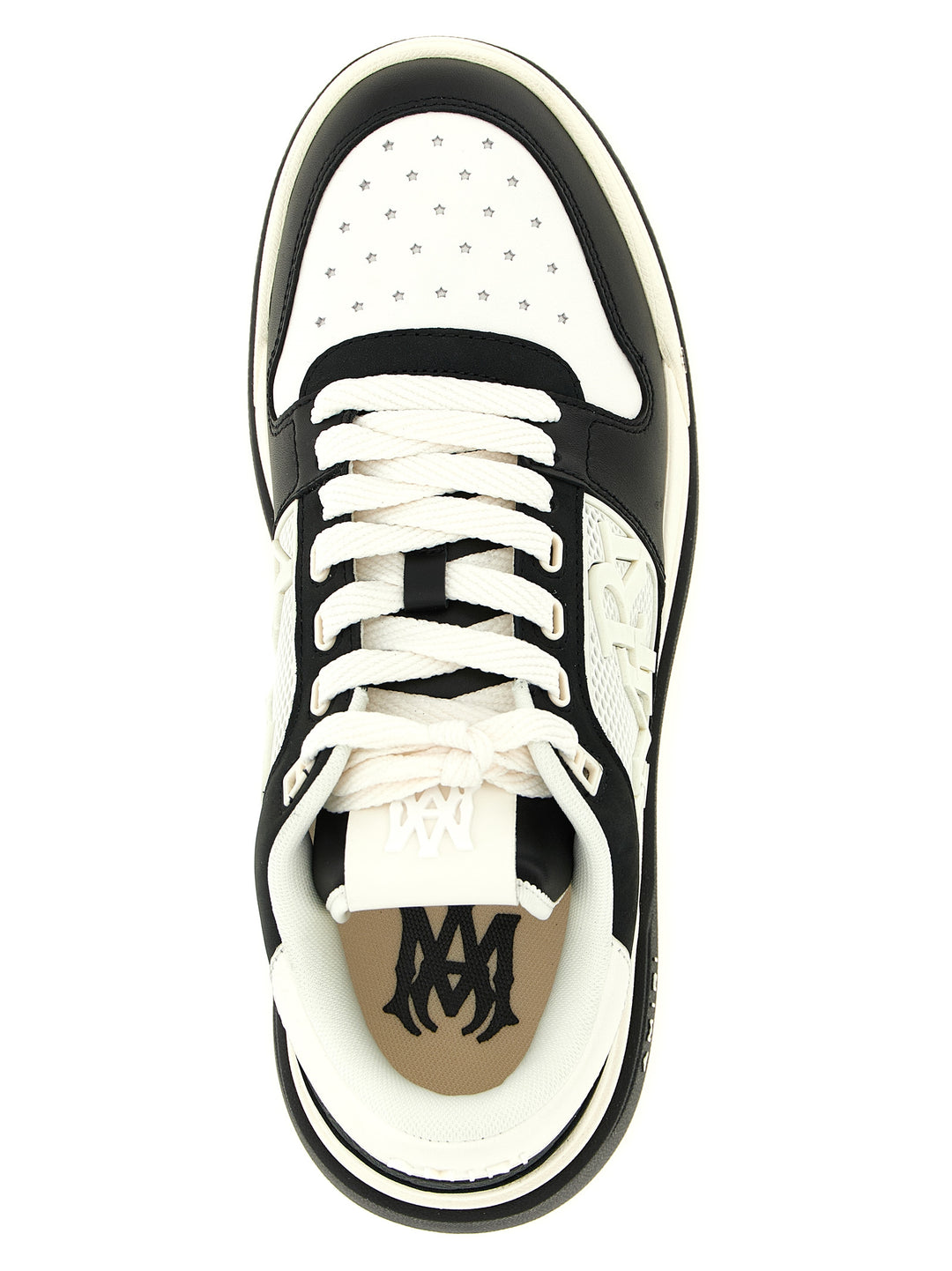 Amiri Bicolor lavtopp-sneakers i kalveskinn