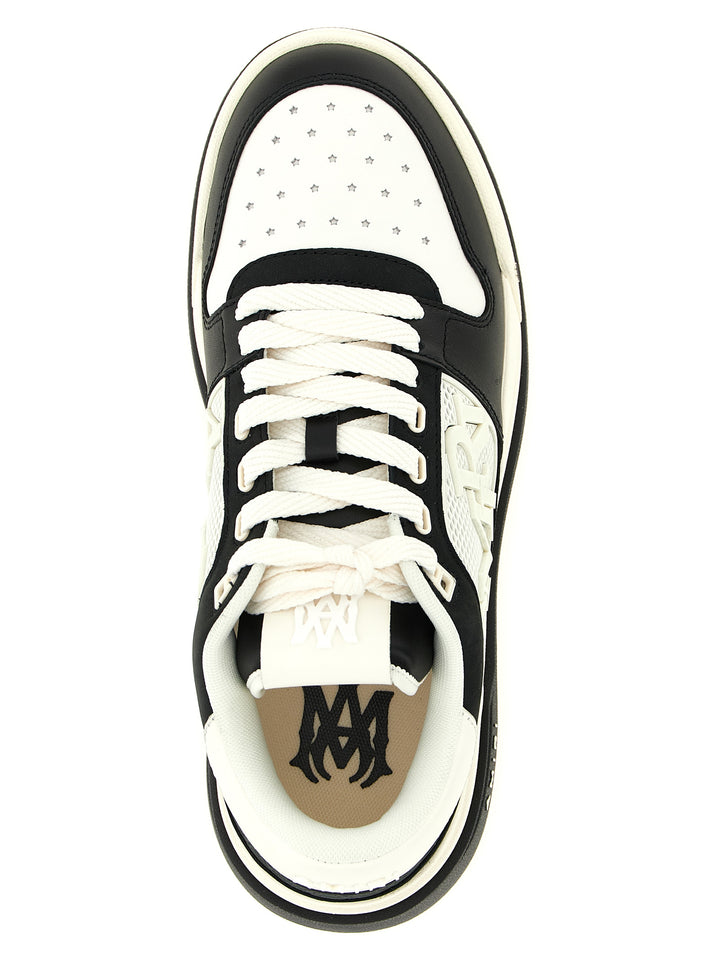 Amiri Bicolor lavtopp-sneakers i kalveskinn