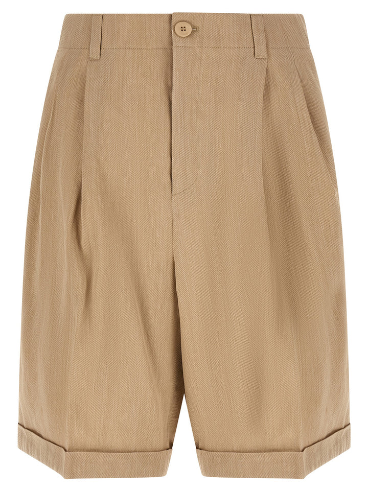 Jacquemus Beige Bermuda-shorts i lin