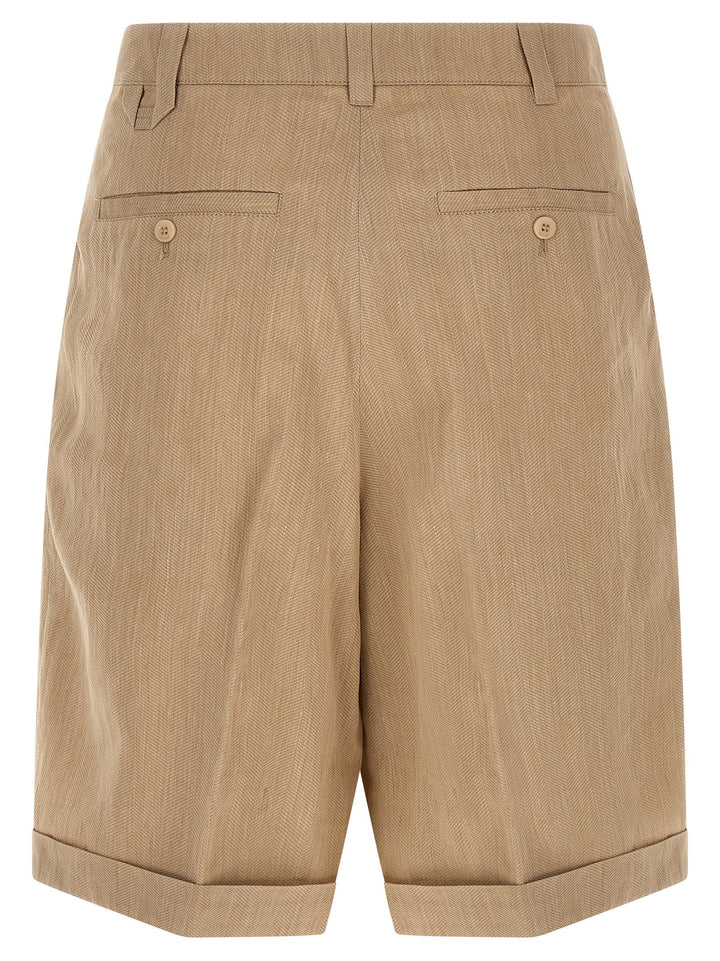 Jacquemus Beige Bermuda-shorts i lin