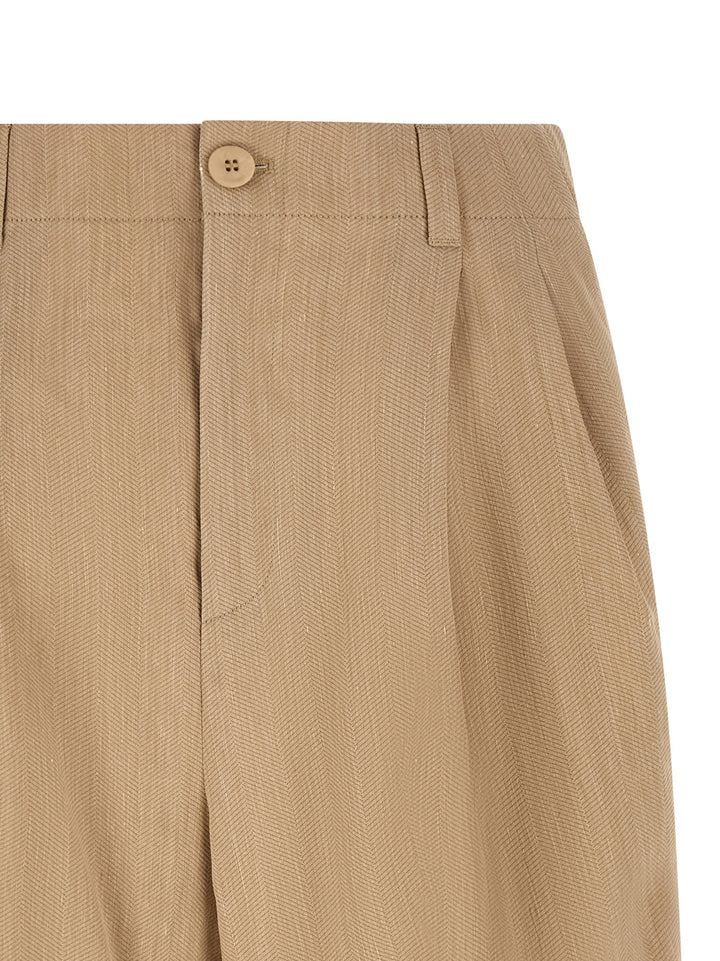 Jacquemus Beige Bermuda-shorts i lin