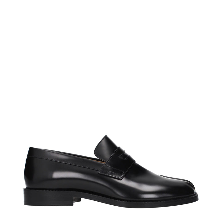 Maison Margiela sorte slip-on-loafers i skinn