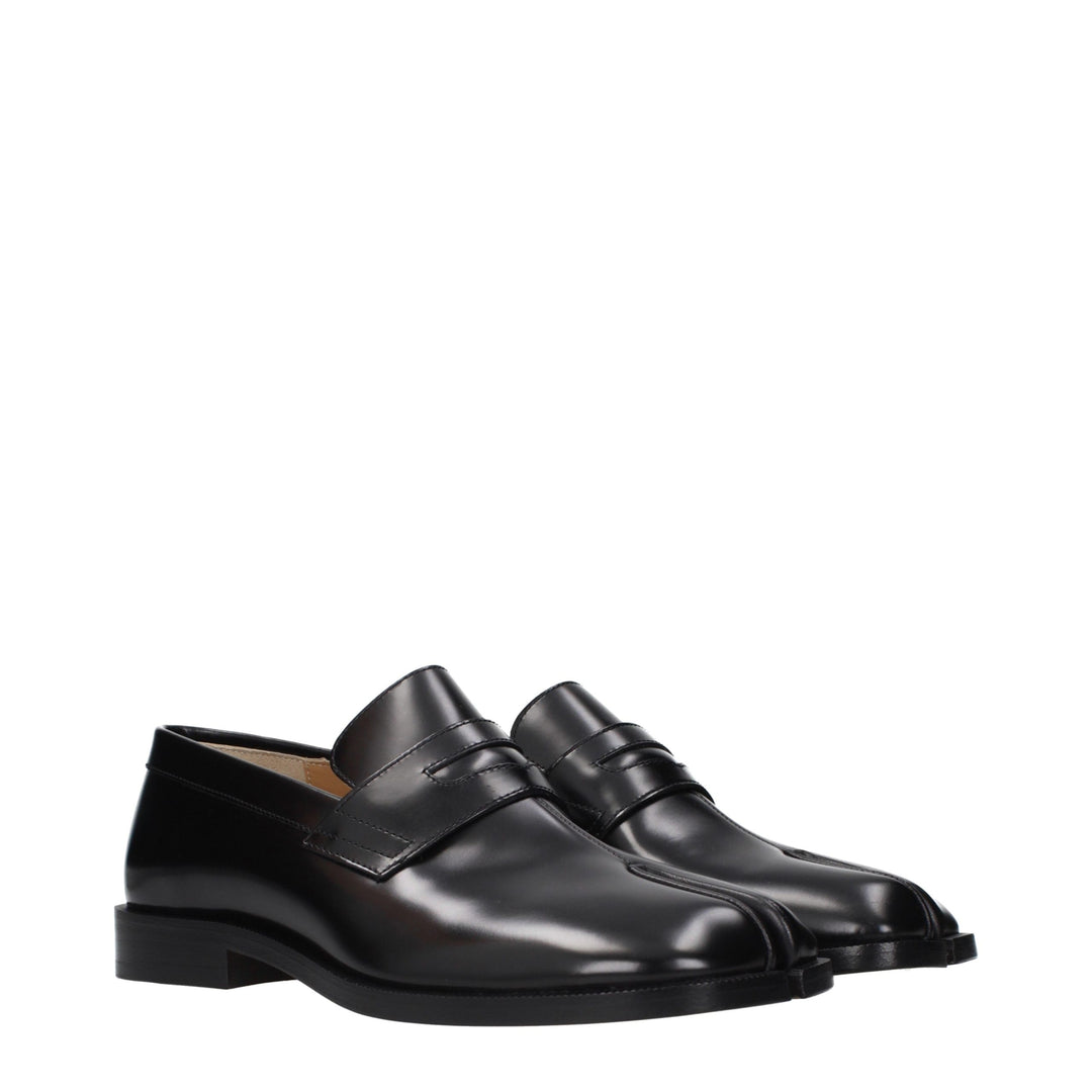 Maison Margiela sorte slip-on-loafers i skinn