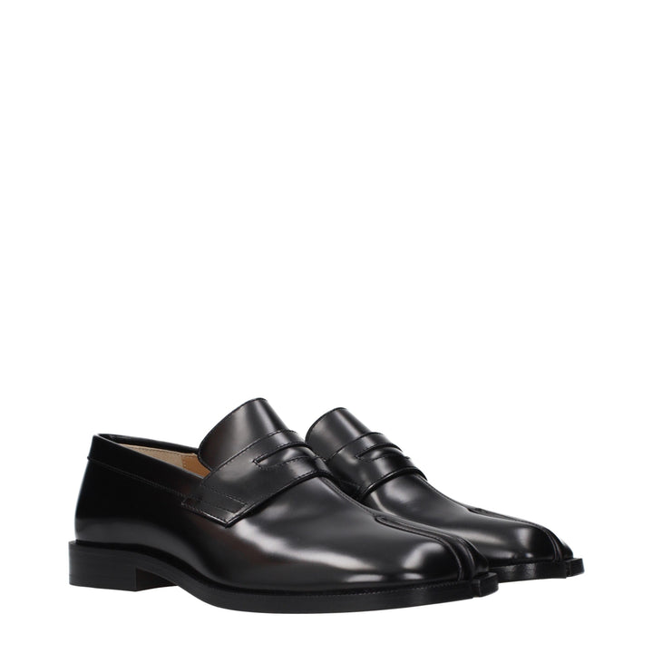 Maison Margiela sorte slip-on-loafers i skinn