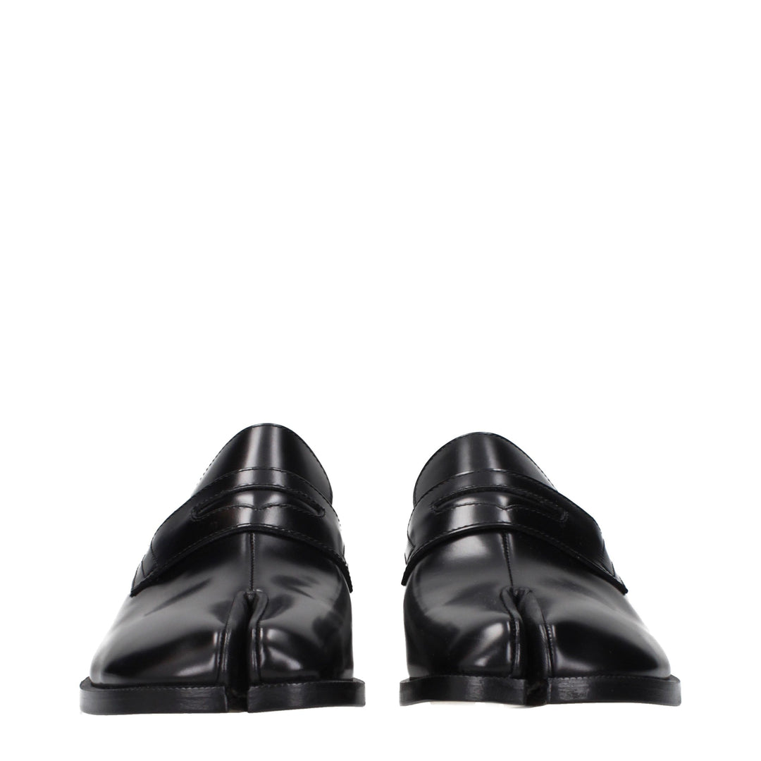 Maison Margiela sorte slip-on-loafers i skinn