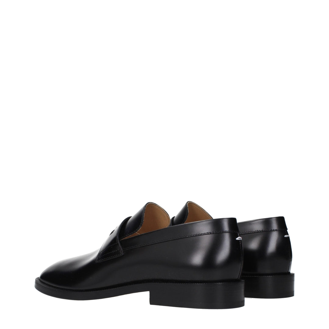 Maison Margiela sorte slip-on-loafers i skinn