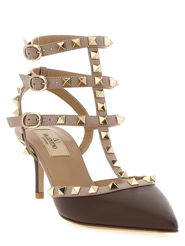 Valentino Garavani Mid-Hælede Pumps i Flerfarget Lammeskinn
