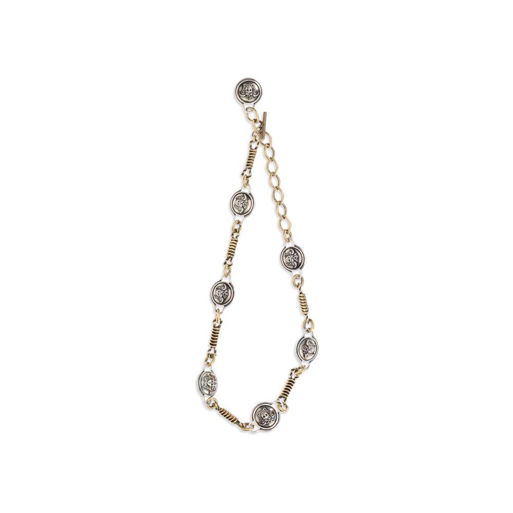 Collar de plata y latón de Versace