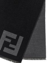 Fendi Black Virgin Wool Scarf