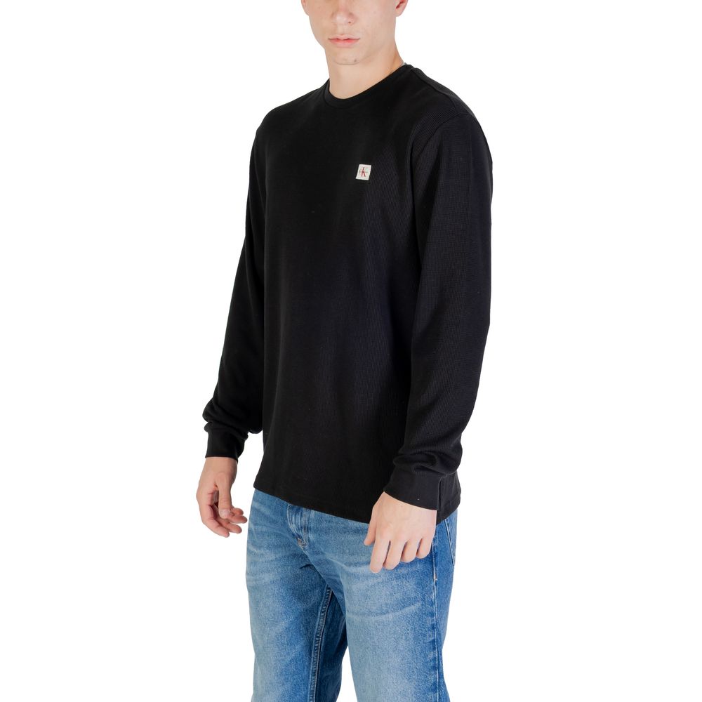 Calvin Klein Jeans Svart Langermet T-skjorte i Bomull