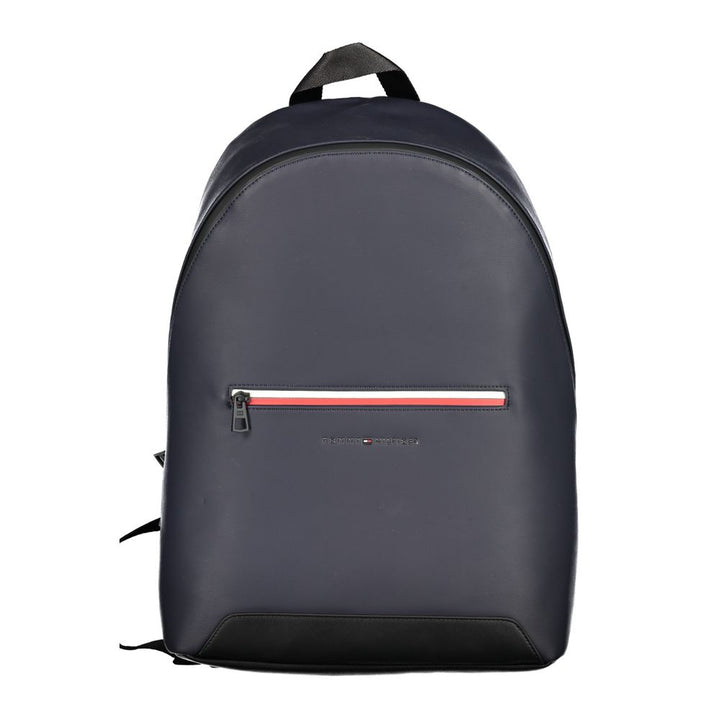 Tommy Hilfiger Blå Ryggsekk for Menn i Polyuretan med Justerbare Stropper