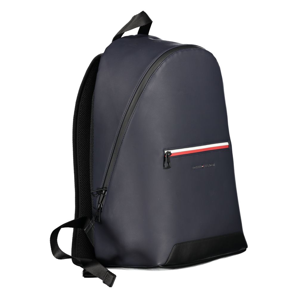 Tommy Hilfiger Blå Ryggsekk for Menn i Polyuretan med Justerbare Stropper