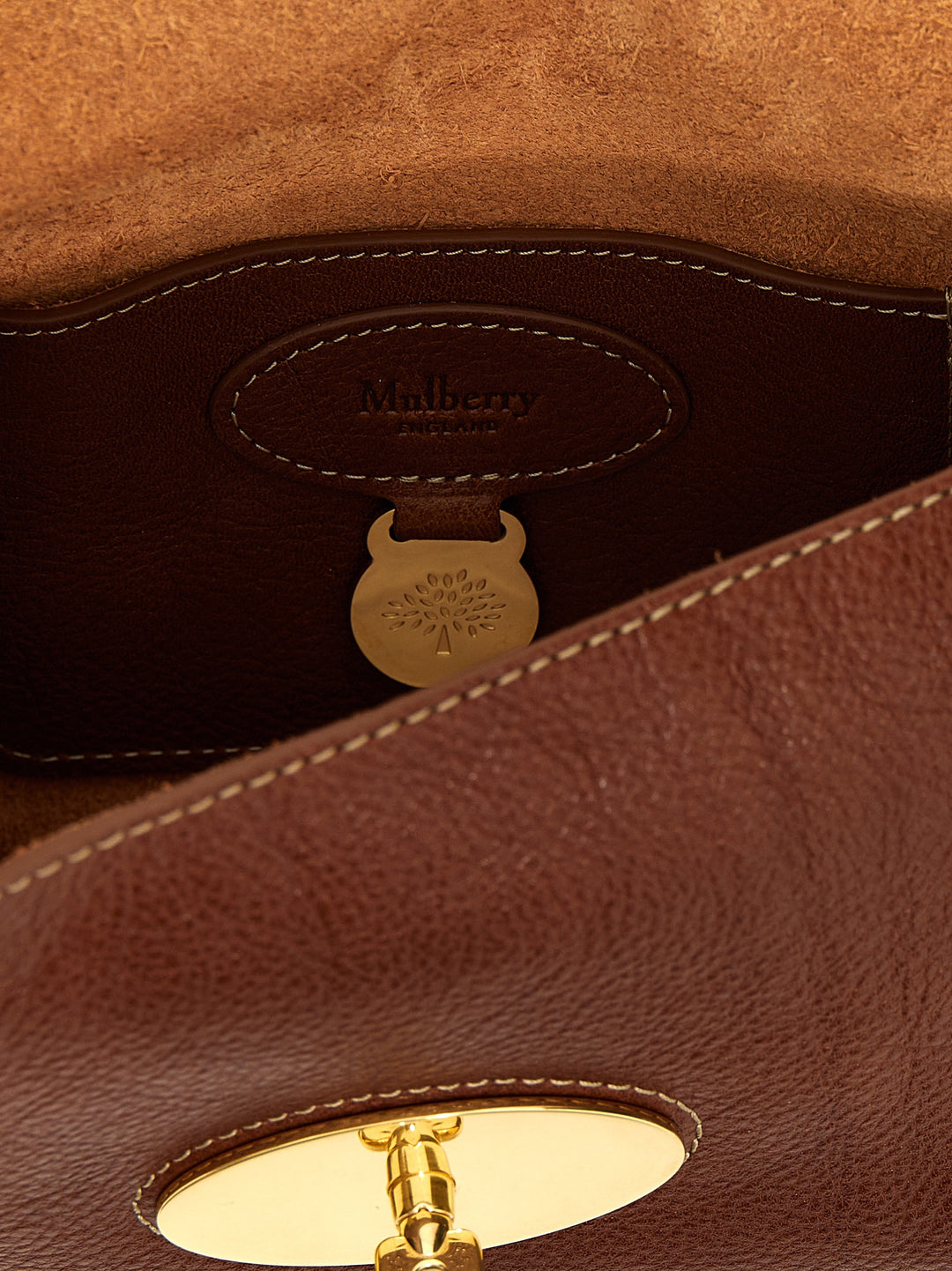 Mulberry Crossbody-veske i brunt bovint skinn