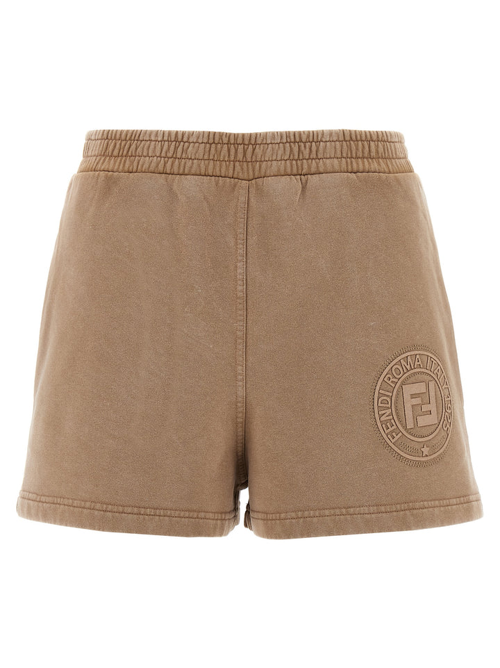 Fendi brune bermudashorts i bomull