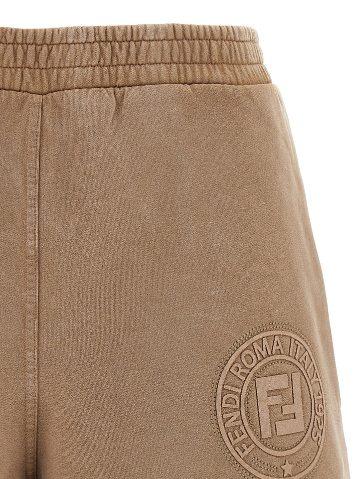 Fendi brune bermudashorts i bomull