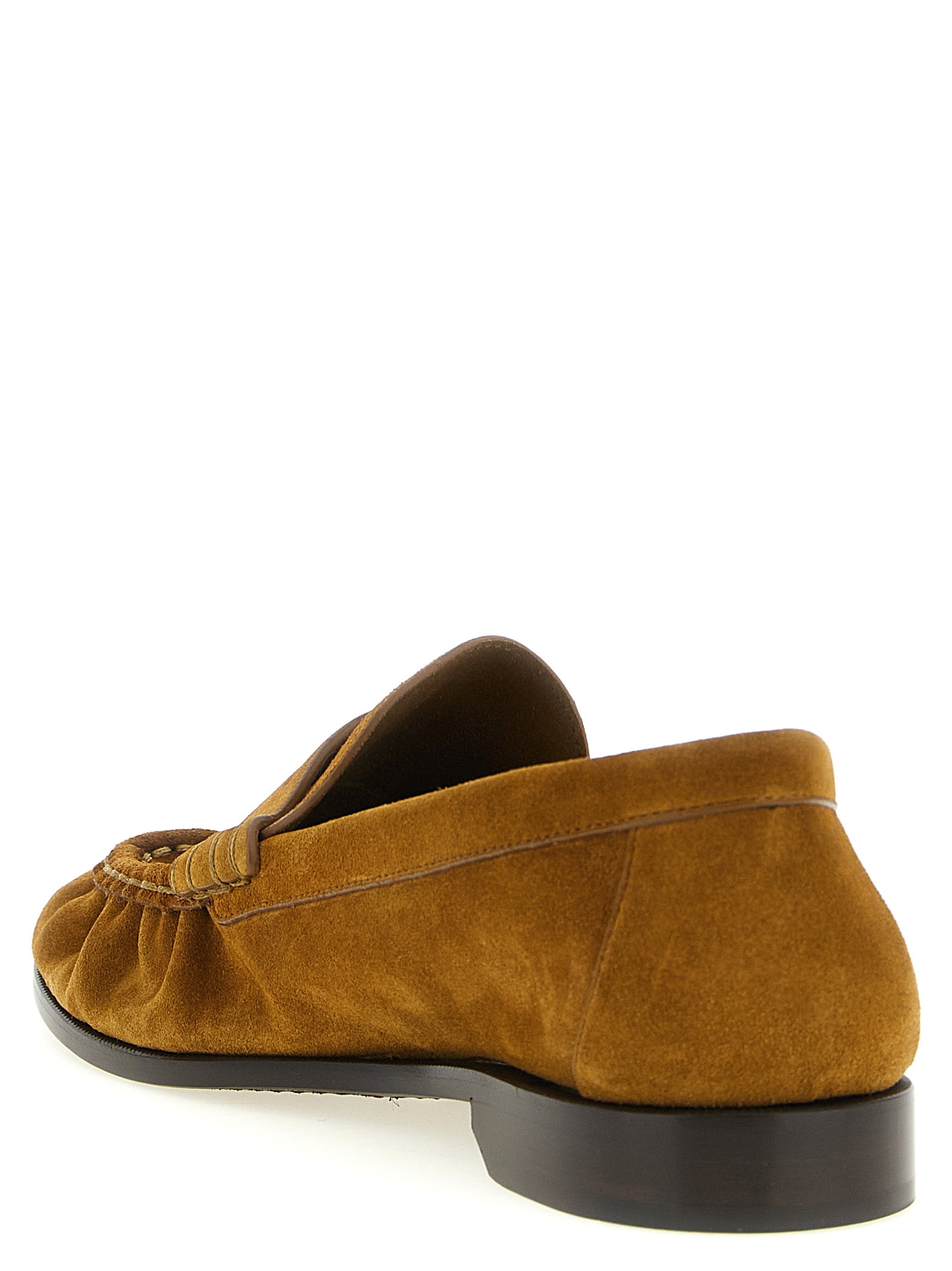 Saint Laurent brune kalveskinn loafers