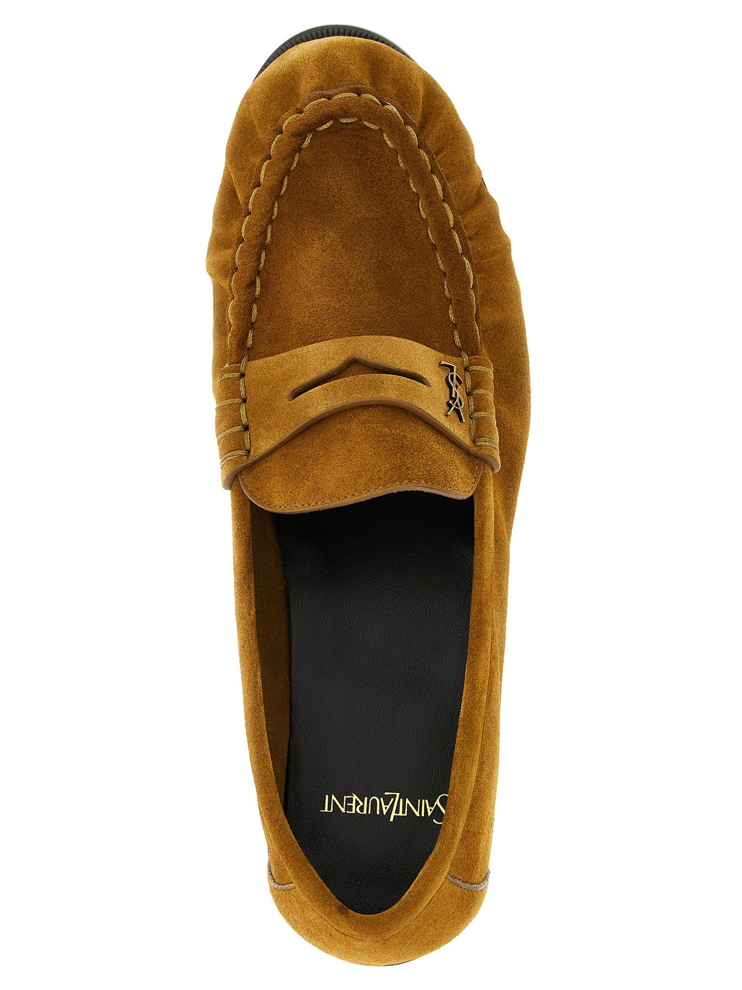 Saint Laurent brune kalveskinn loafers