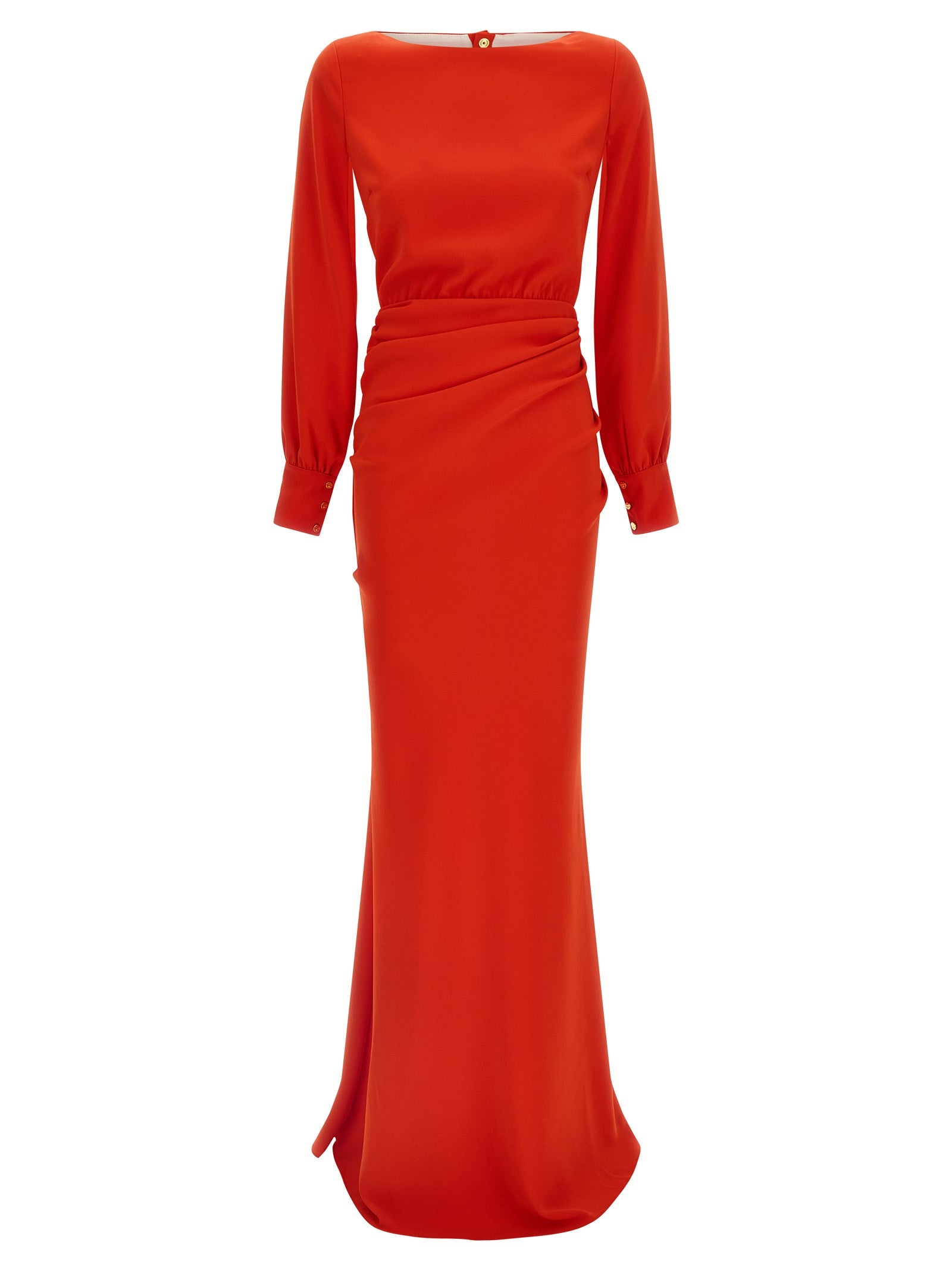 Multicolor Polyester Long Dress
