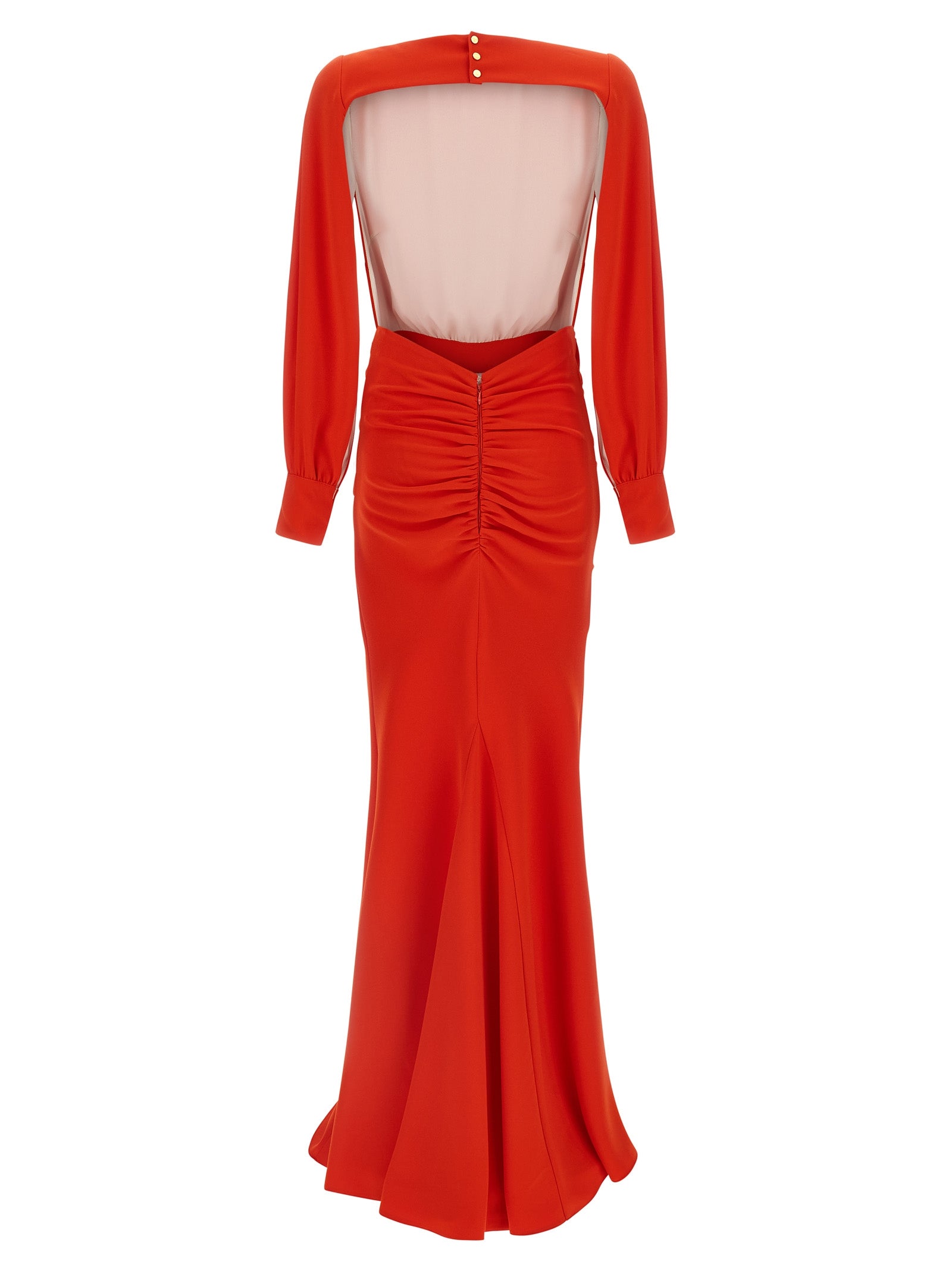 Multicolor Polyester Long Dress