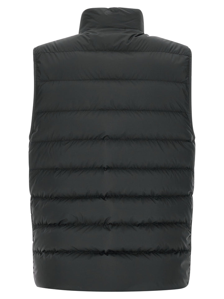 Moncler svart ermeløs jakke i polyester