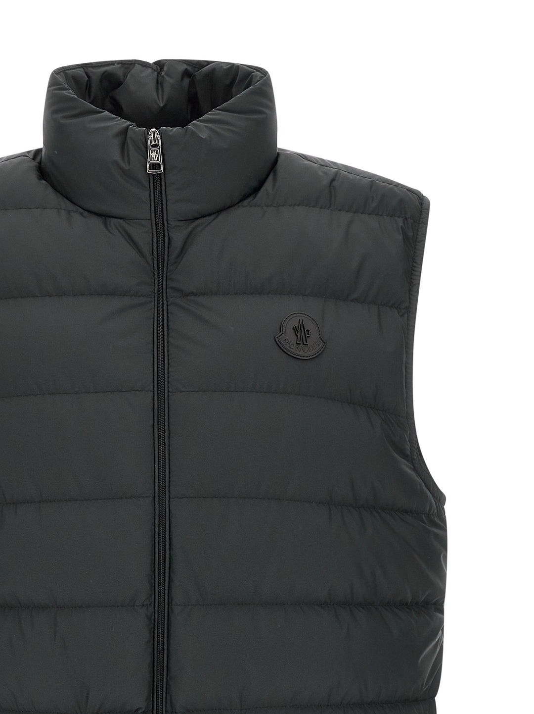Moncler svart ermeløs jakke i polyester
