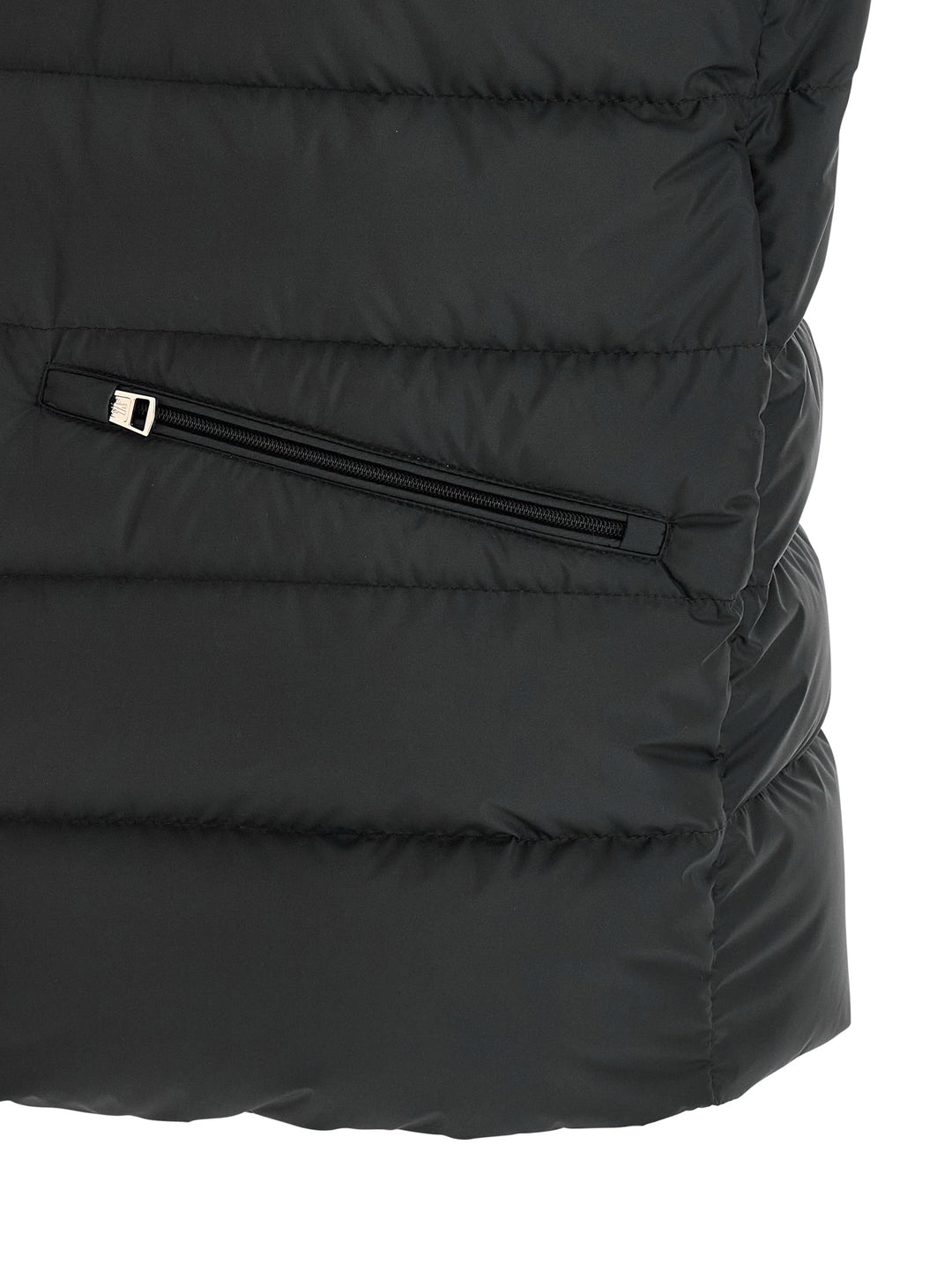 Moncler svart ermeløs jakke i polyester