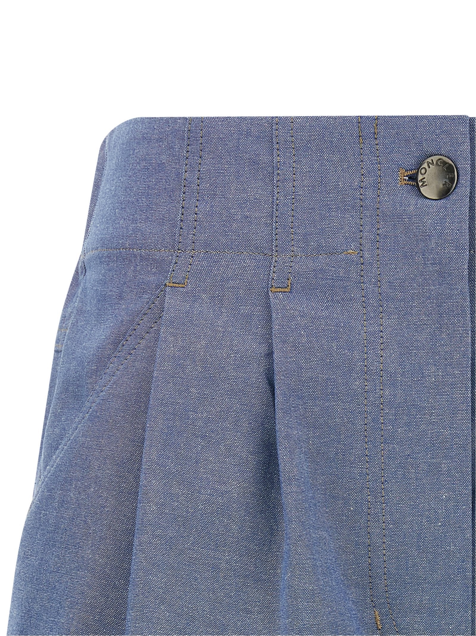 Blue Cotton Bermuda Shorts