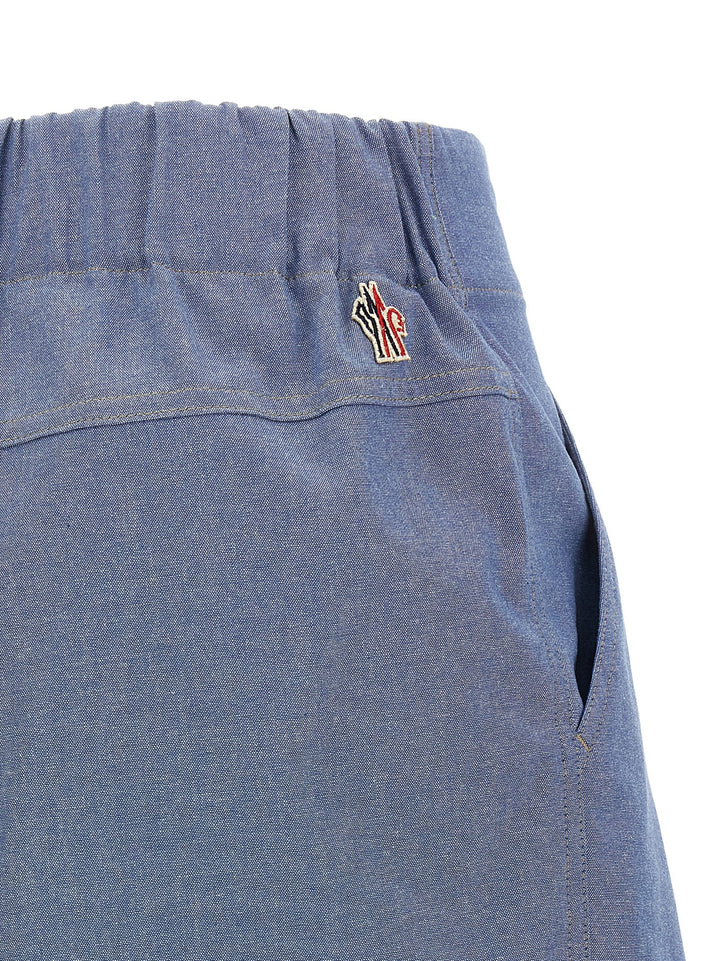 Moncler Grenoble Blå Bermuda Bomullsshorts