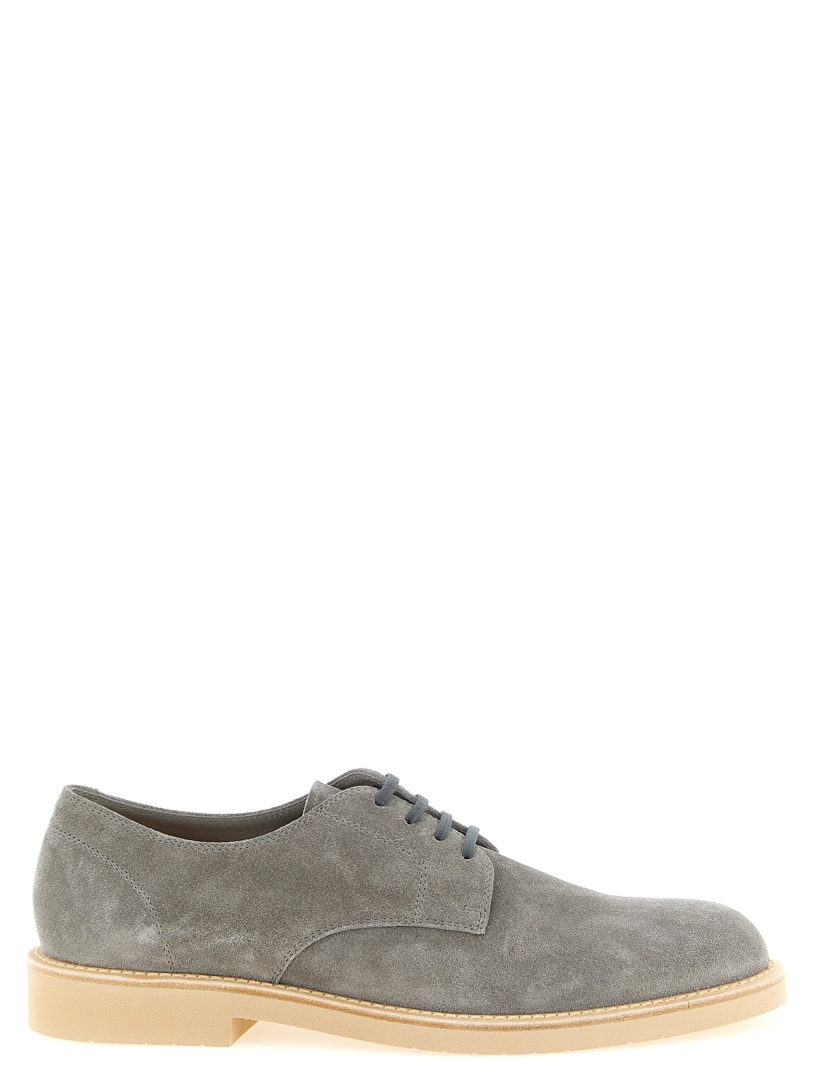 Brunello Cucinelli Oxfords og Derbies i grått skinn